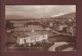 GENEVE - Les ponts sur le Rhône - 1915