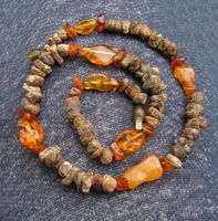 ♥ UNISEX KETTE / Baltischer Bernstein / roh + gesund ♥