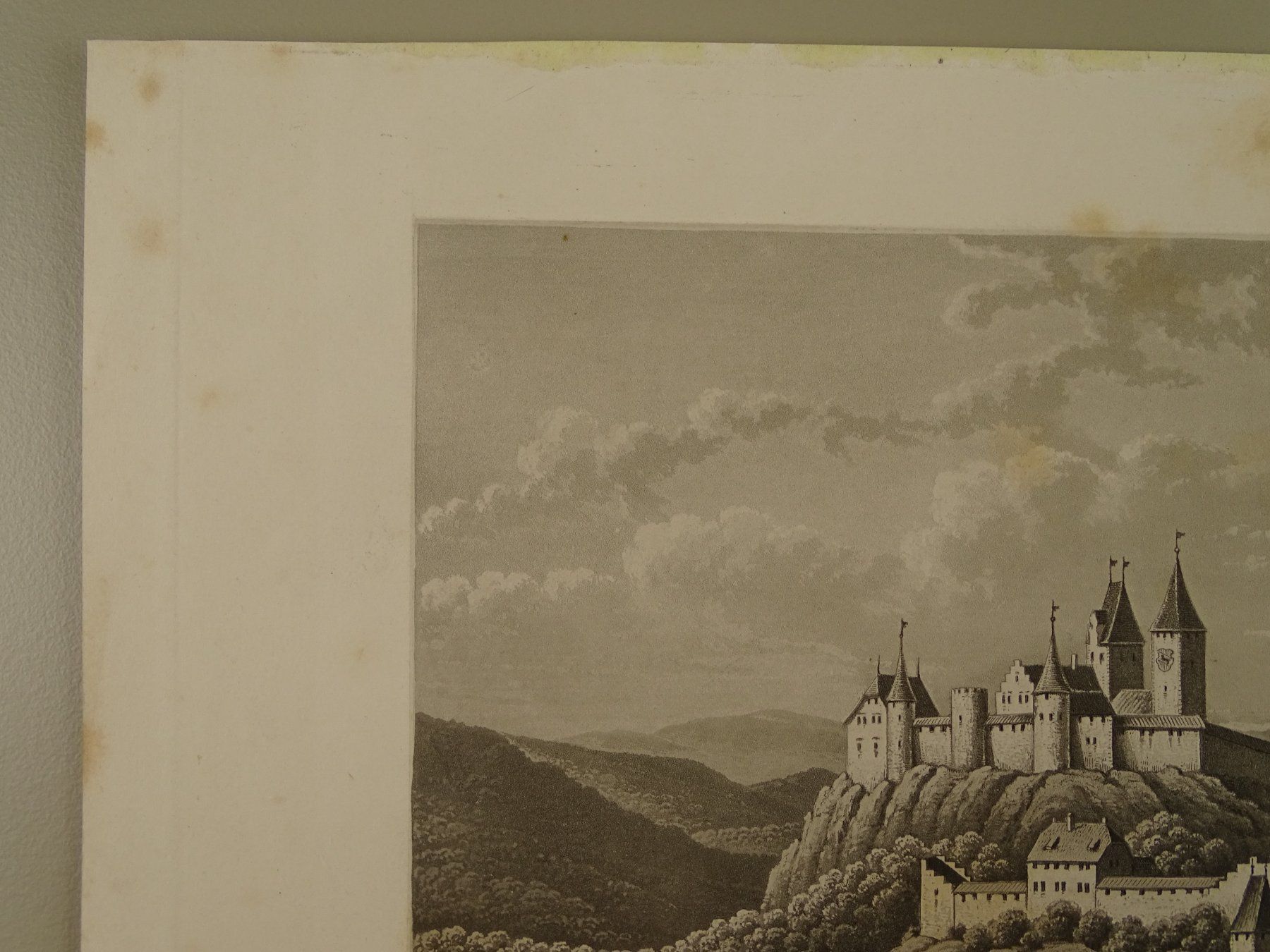 Stiche: BURGDORF, AQUATINTA 1857 – Gebraucht aus Grüningen von Kartensammler 2