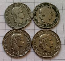 Lot 10 Rappen 1880 1895 1945 1948