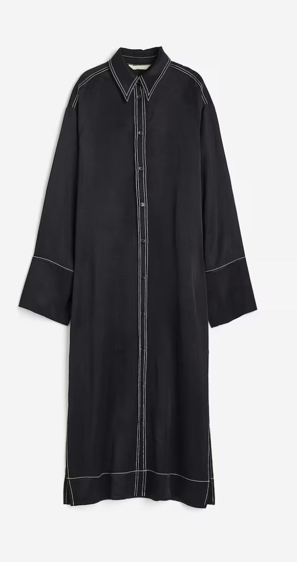 H&M Robes: Satin Viskose Leinen Hemdkleid H+M, neu – Neuf (Voir description) à Uerikon par pink_flamingo