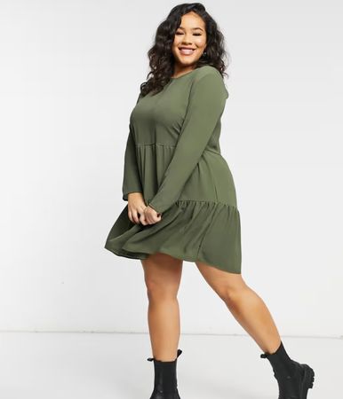 Asos Design Curve Kleid olivgrün khaki Gr. 56