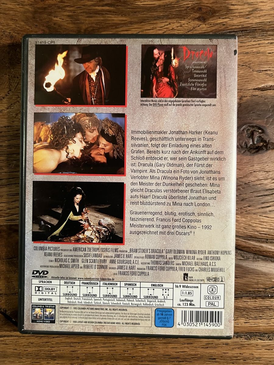 Tutti i DVDs: DVD Dracula nach Bram Stoker – Usato da Kallnach venduto da sta_sy57 1