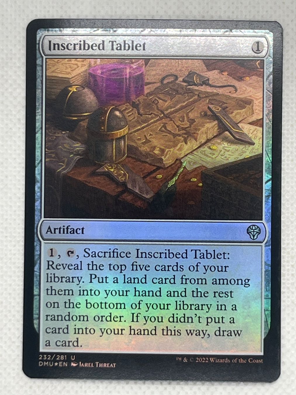 Magic The Gathering Carte collezionabili: Magic: The Gathering Inscribed Tablet Foil – Usato da Hinterkappelen venduto da Kim1992