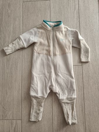 Fleece Overall beige grau für Kleinkinder Gr. 74-80
