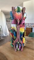 Boruca Maska bunte Vögel mit Eulen aus Costa Rica