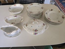 Geschirr Set Rosenthal Blumenmuster Bavaria guter Zustand