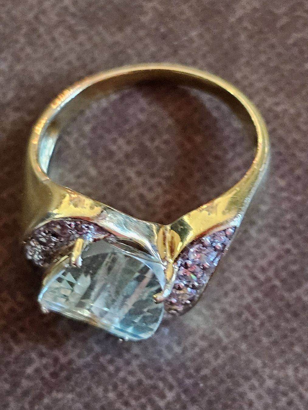 Anelli: Vergoldet ring mit Stein, 925er Silber, Grösse 18 mm – Usato da Herzogenbuchsee venduto da tgi_rln7 6