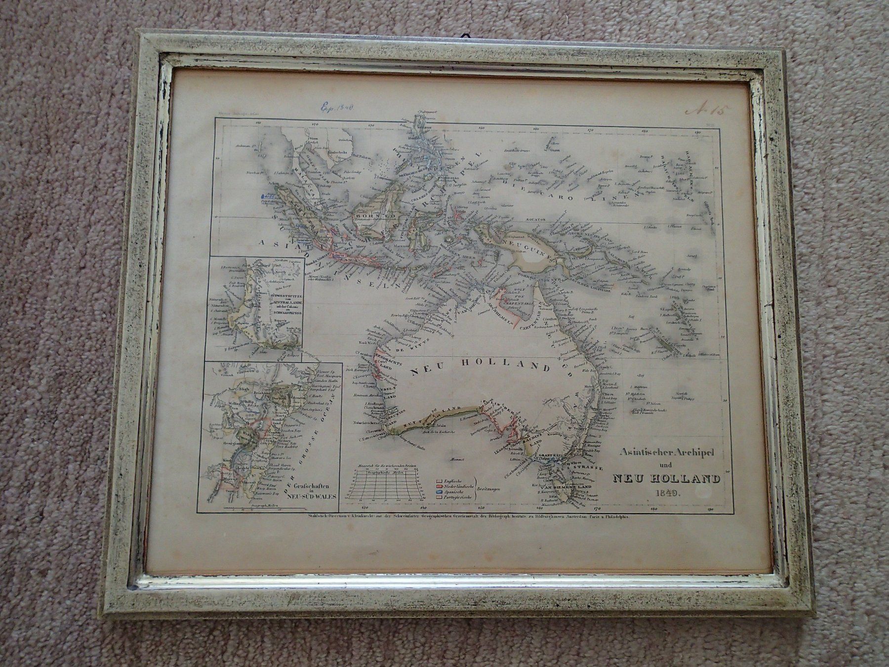 Cartine & Atlanti: Australien / NEU HOLLAND 1849 – Usato da Allschwil venduto da Salus17