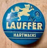 Kleine alte Blechdose LAUFFER Hartwachs Probedose 4.5 cm