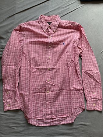 Polo Ralph Lauren Hemd kariert Grösse M wie neue — Pinkweiss