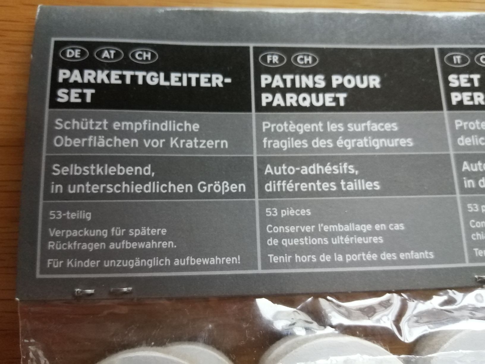Aufkleber: Parkettgleiter-Set neu & originalverpackt – Neu und originalverpackt aus Honau von holunder3 1