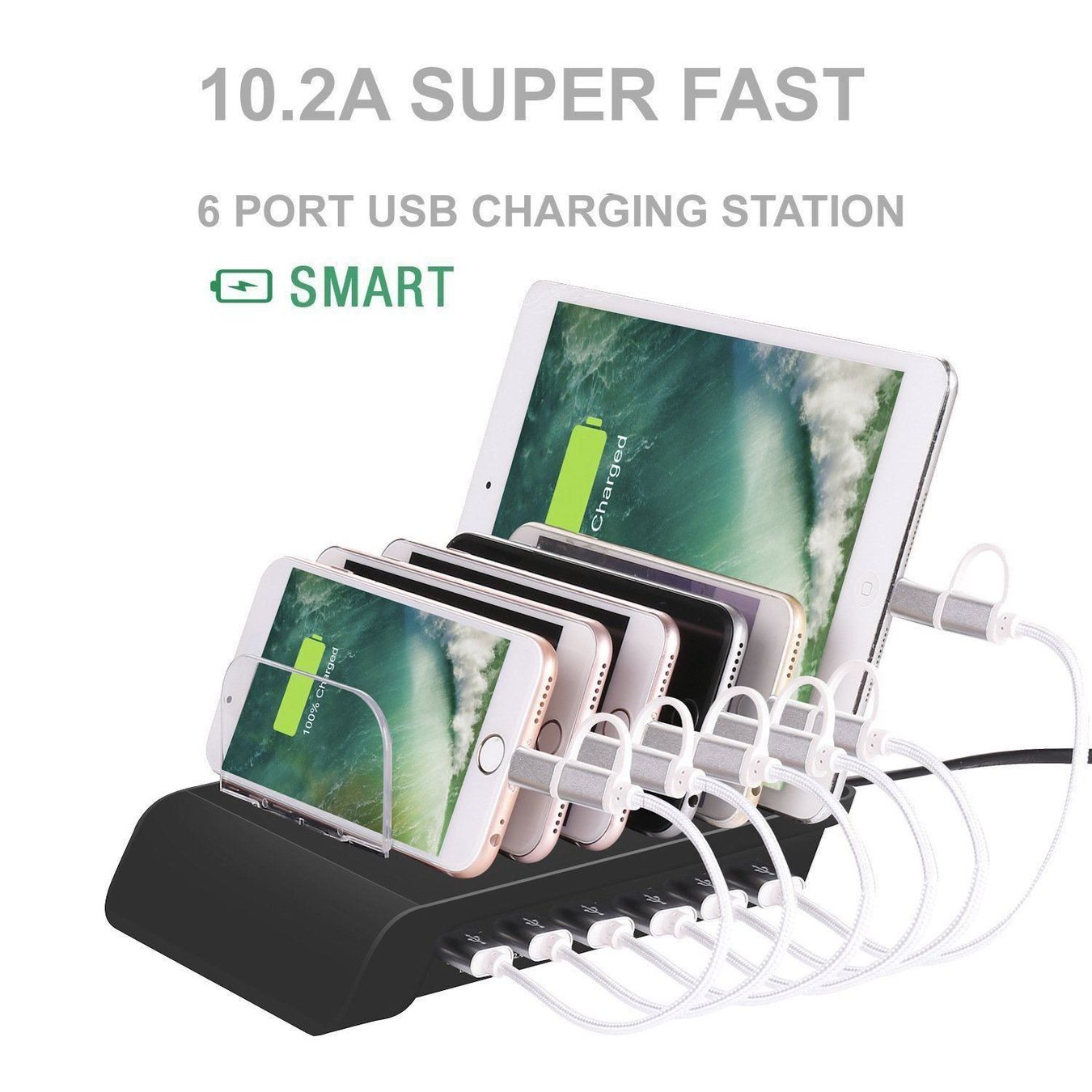 Caricabatterie: Station de Charge smart 6 Ports Chargeur – Nuovo e nell'imballaggio originale da Morges venduto da DigiAC 1