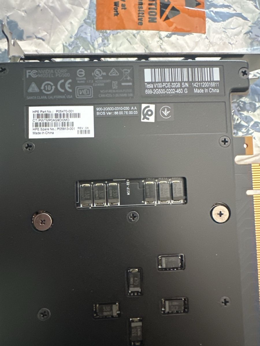 Nvidia Grafikkarten: NVIDIA Tesla V100 32GB PCIe GPU - AI – Gebraucht aus Hergiswil NW von Icepala 1