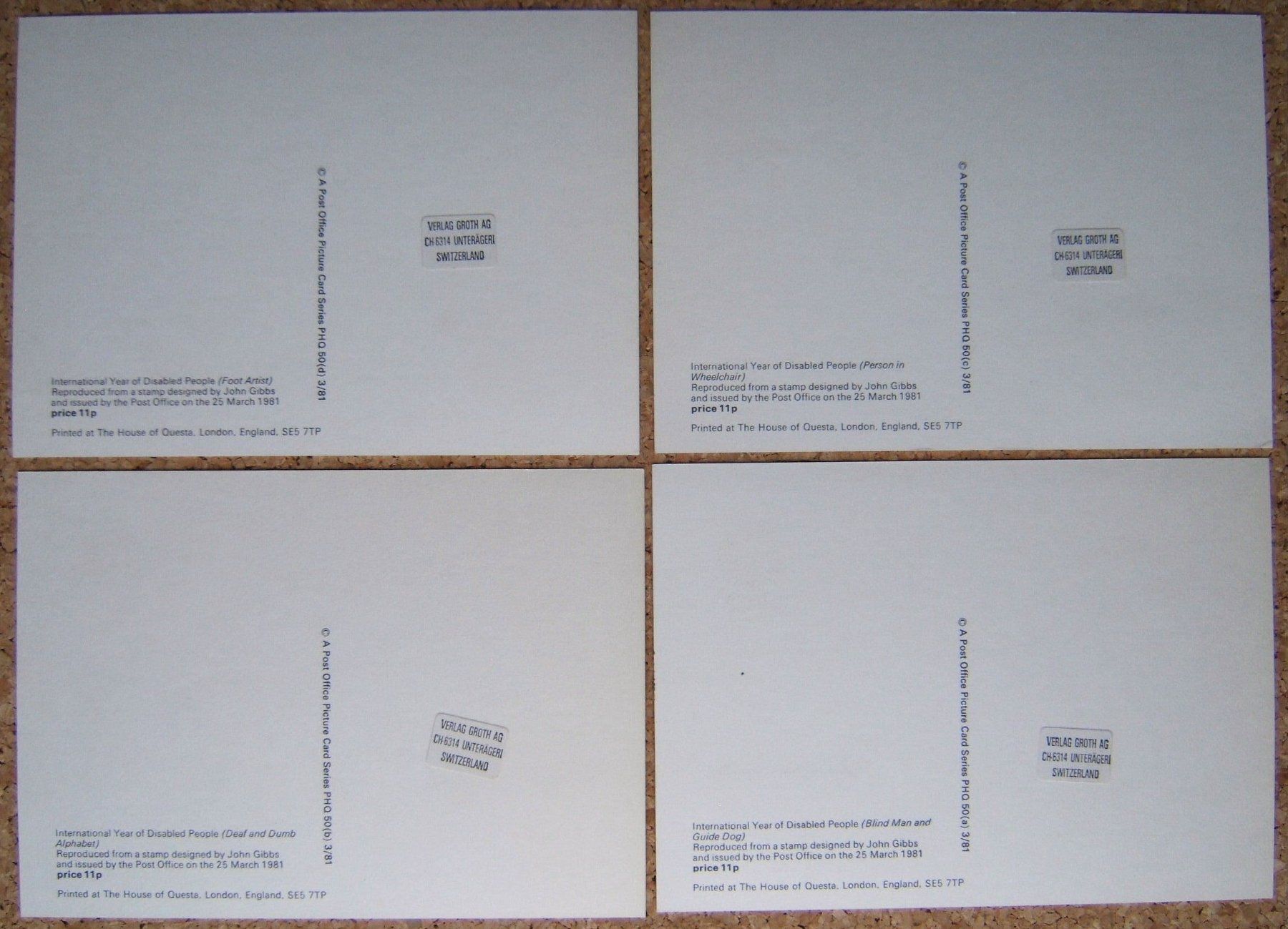 Alle Briefmarken: MAXIMUMKARTEN SATZ GROSSBRITANNIEN : 1981 – Gebraucht aus Brunnen von Nonne04 1