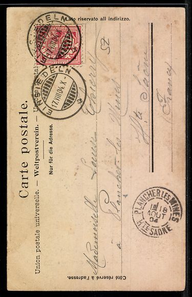 Cartes postales: Lithographie Einsiedeln, Inneres der Kirche – D'occasion à Berlin par bartko-reher 1