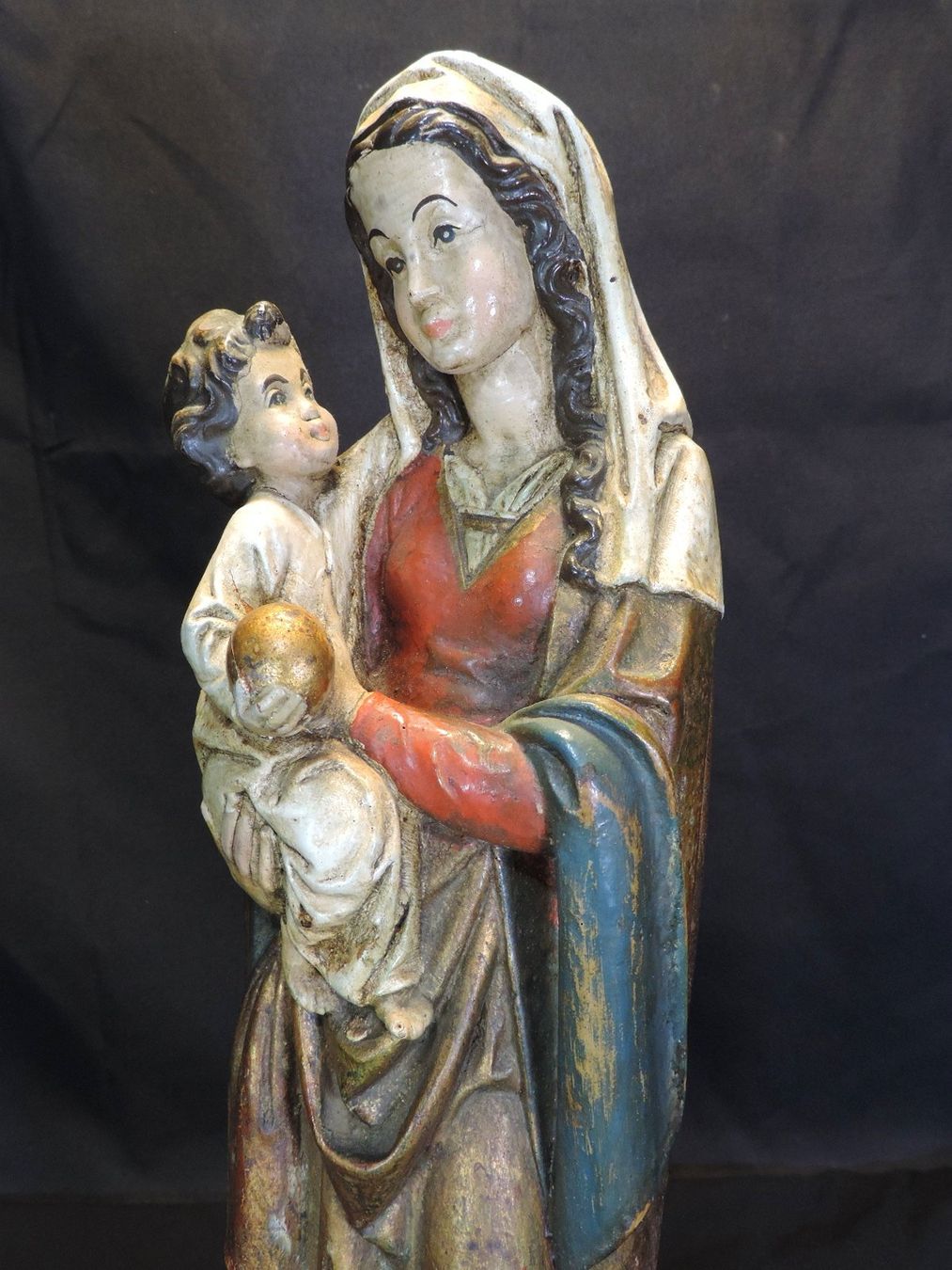 Statuette: Alte Madonna mit Kind, Schnitzerei, Heiligenfigur – Usato da Duggingen venduto da doogbua 5