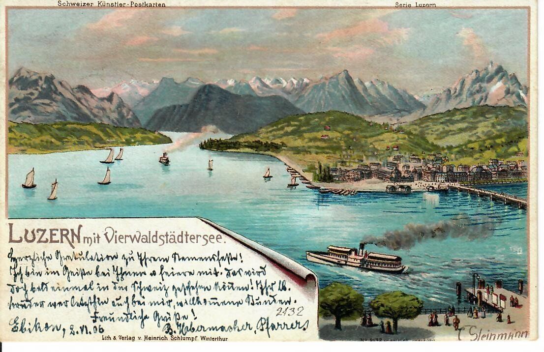 Cartoline postali: Luzern  1906 – Usato da Hochdorf venduto da Ziegel-16