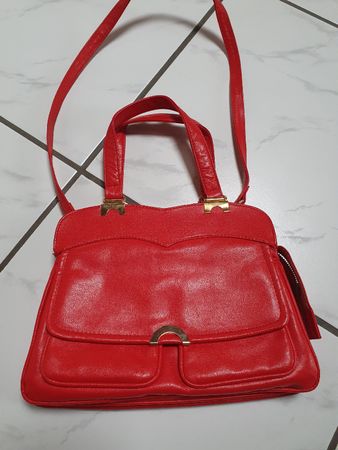 Rote/goldene Handtasche, Umhängetasche, Tragetasche