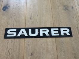 SAURER Lastwagen Heckschild
