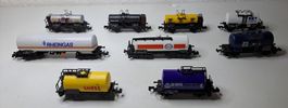 Kesselwagen Tankwagen 9 x Diverse Spur N gebraucht
