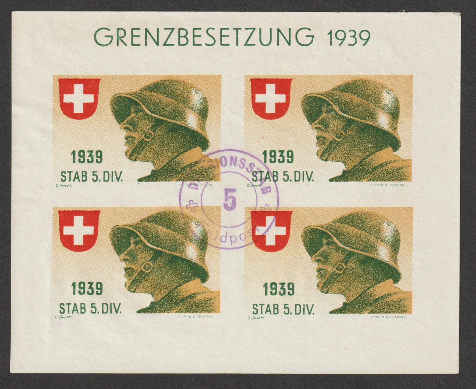 Tous les timbres: Kommandostäbe Nr. 50/6 o – D'occasion à Siebnen par Fstaehli