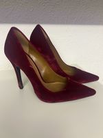 Elegante High Heels aus rotem Samt – Größe 38