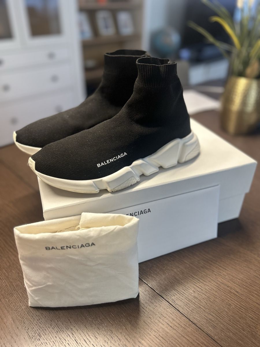 Balenciaga Scarpe da uomo: Balenciaga Speed Trainer - Mid 'Black', Grösse 43! – Nuovo (secondo la descrizione) da Oberarth venduto da _j1ck
