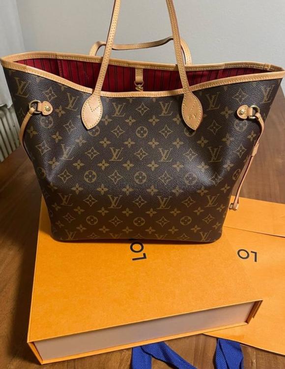 New Vuitton Neverfull MM Monogram Cerise M41177