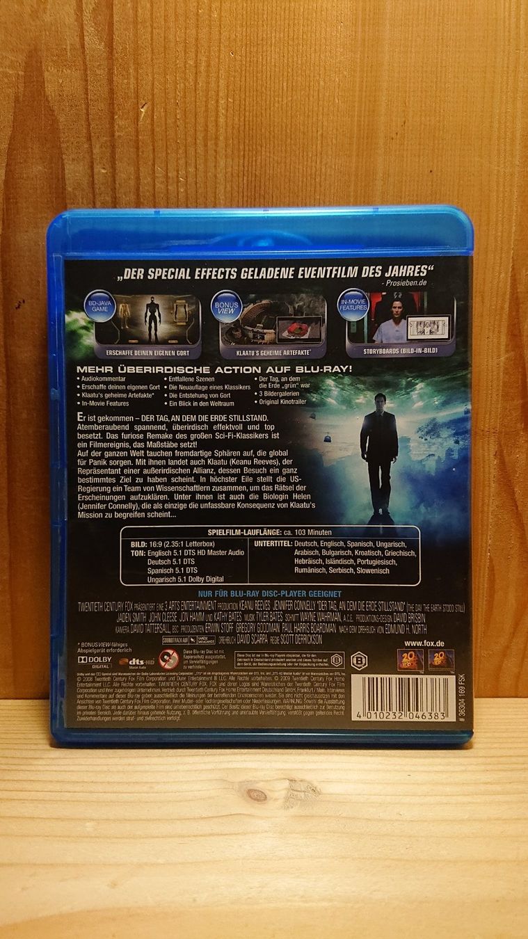 Tutti i DVDs: DER TAG AN DEM DIE ERDE STILL STAND Blu-Ray – Usato da Wilderswil venduto da Exebub 1
