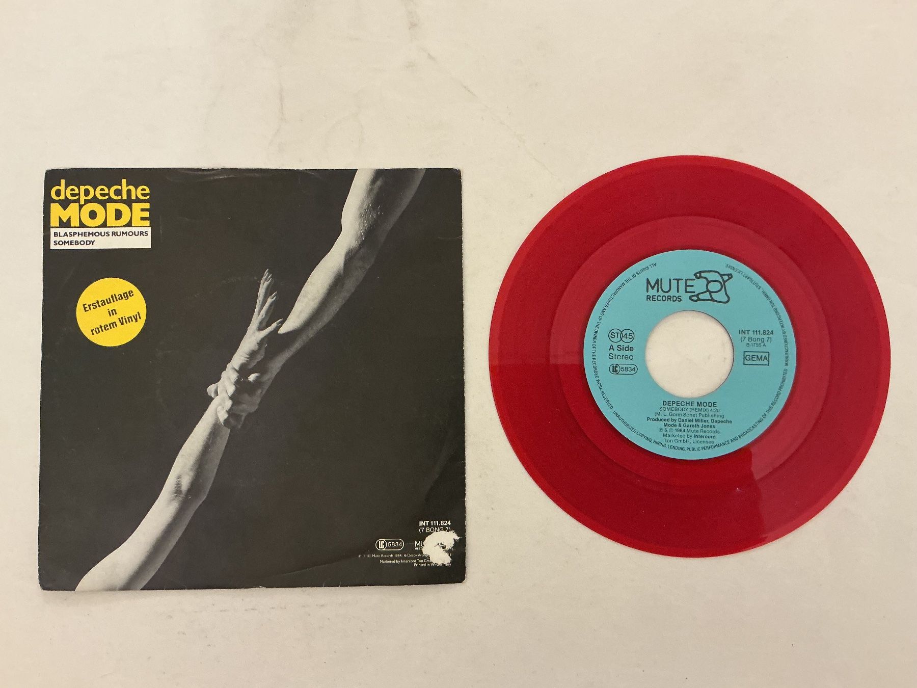 Dischi in vinile: Depeche Mode Single - Blasphemous Rumours / Somebody – Usato da Winterthur venduto da Tumko-Vinyl