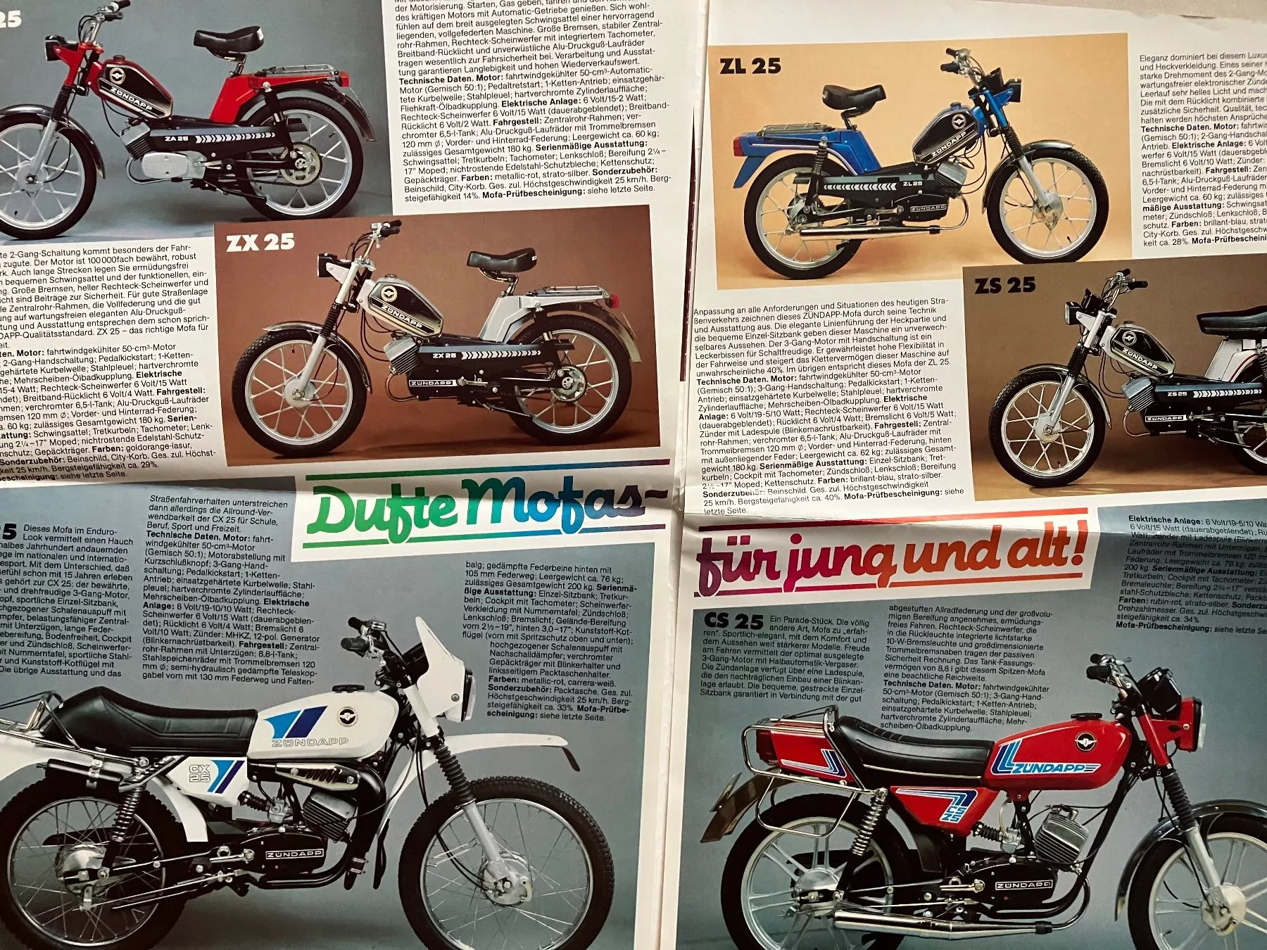 Zündapp Strasse: Zündapp 1982 - Originalprospekt & Pressedoku. – Gebraucht aus Malans GR von Chueche427 1