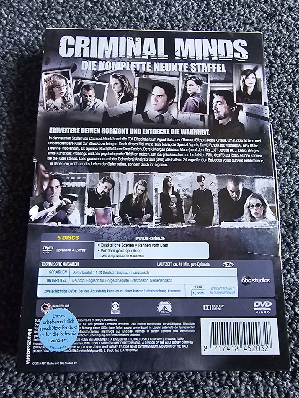 Tutti i DVDs: Criminal Minds Staffel 9  – Usato da Ruswil venduto da jan_bxl5 1