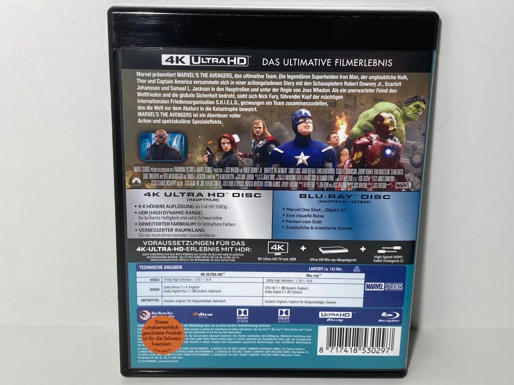 Marvel's - The Avengers Blu Ray 4K | Kaufen auf Ricardo