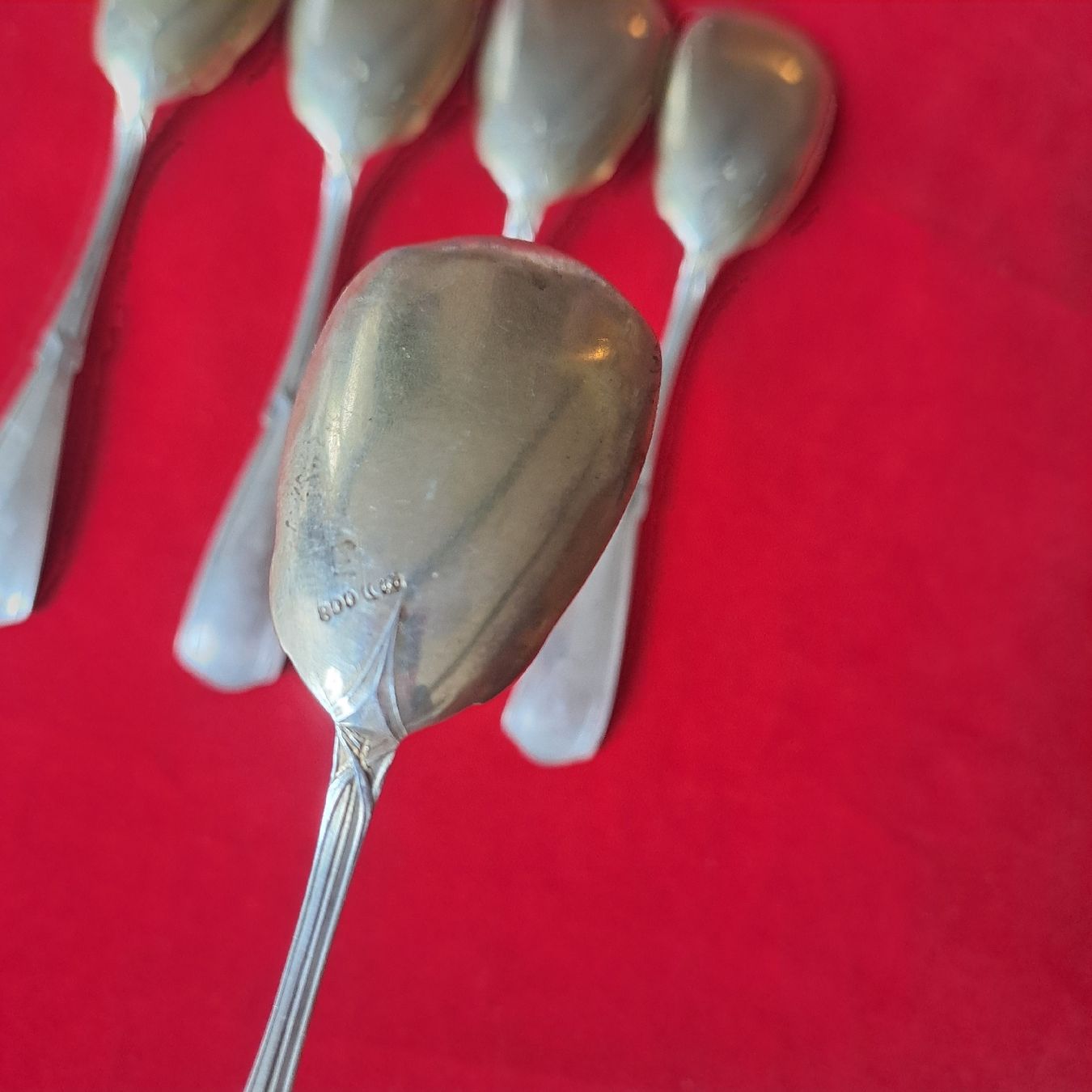 Cucchiai: Jugendstil Deutsche  6 Löffel Vergoldet  – Usato da Adliswil venduto da globill 4