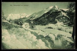 Davos-Dorf, Ortspartie mit Seehorn im Sc