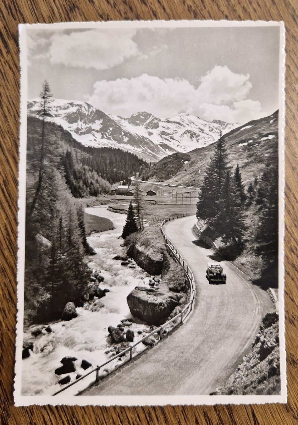 Cartes postales: Julier-Strasse bei Bivio, Oldtimer 1949 – D'occasion à Ebikon par Donar50