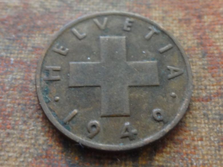 Tutti le monete: 1 Rp. 1949   (D) – Usato da Romanel-sur-Lausanne venduto da Swift13