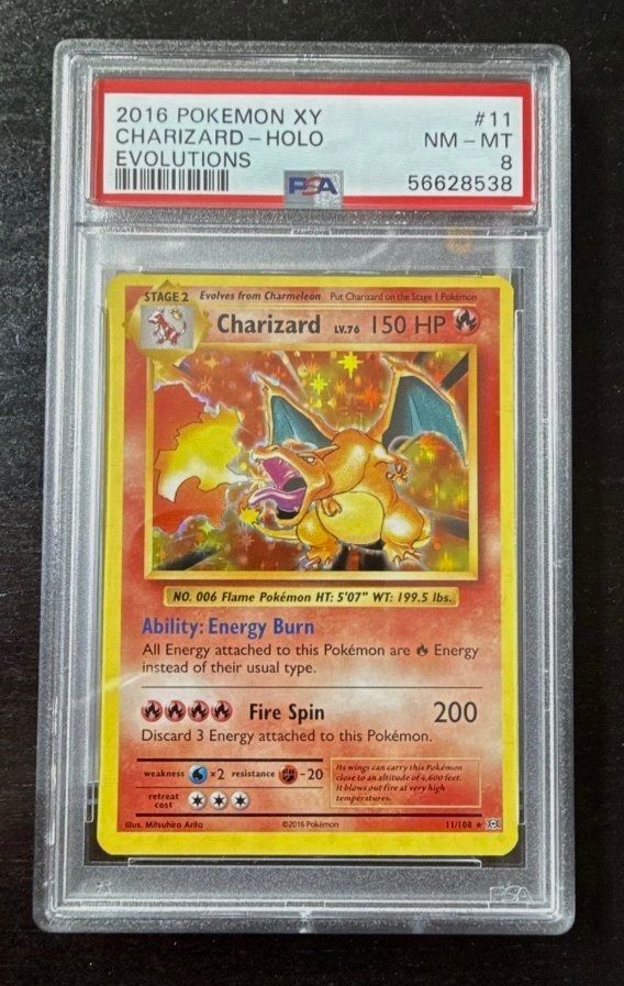 Pokémon Carte collezionabili: Pokemon Charizard Holo 11 PSA 8 XY Evolutions 2016 ENG – Nuovo (secondo la descrizione) da Brügg BE venduto da nobody911