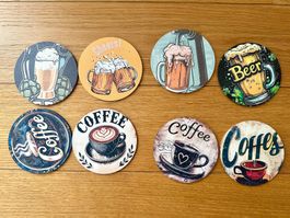 Set of 8 Vintage Coffee Coasters