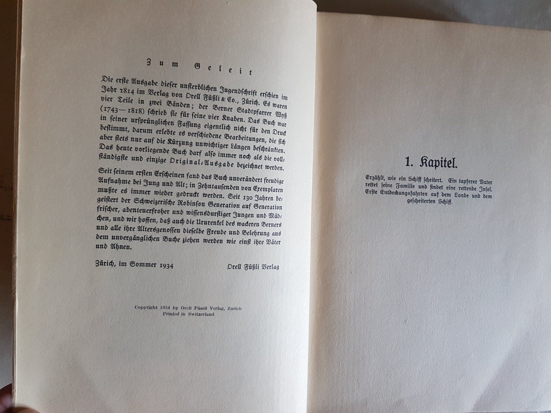 Bücher: Der Schweizerische Robinson - J.D.Wyss - 1934 – Gebraucht aus Walterswil BE von Lonitti 7