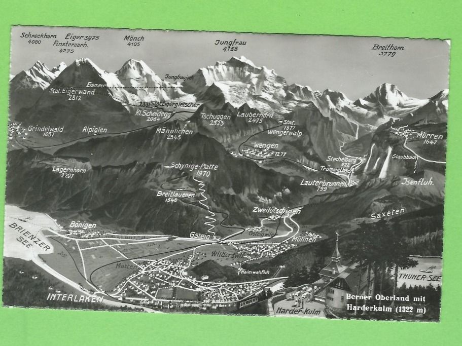 Cartoline postali: Berner Oberland mit Harderkulm – Nuovo (secondo la descrizione) da Zürich venduto da t24_de