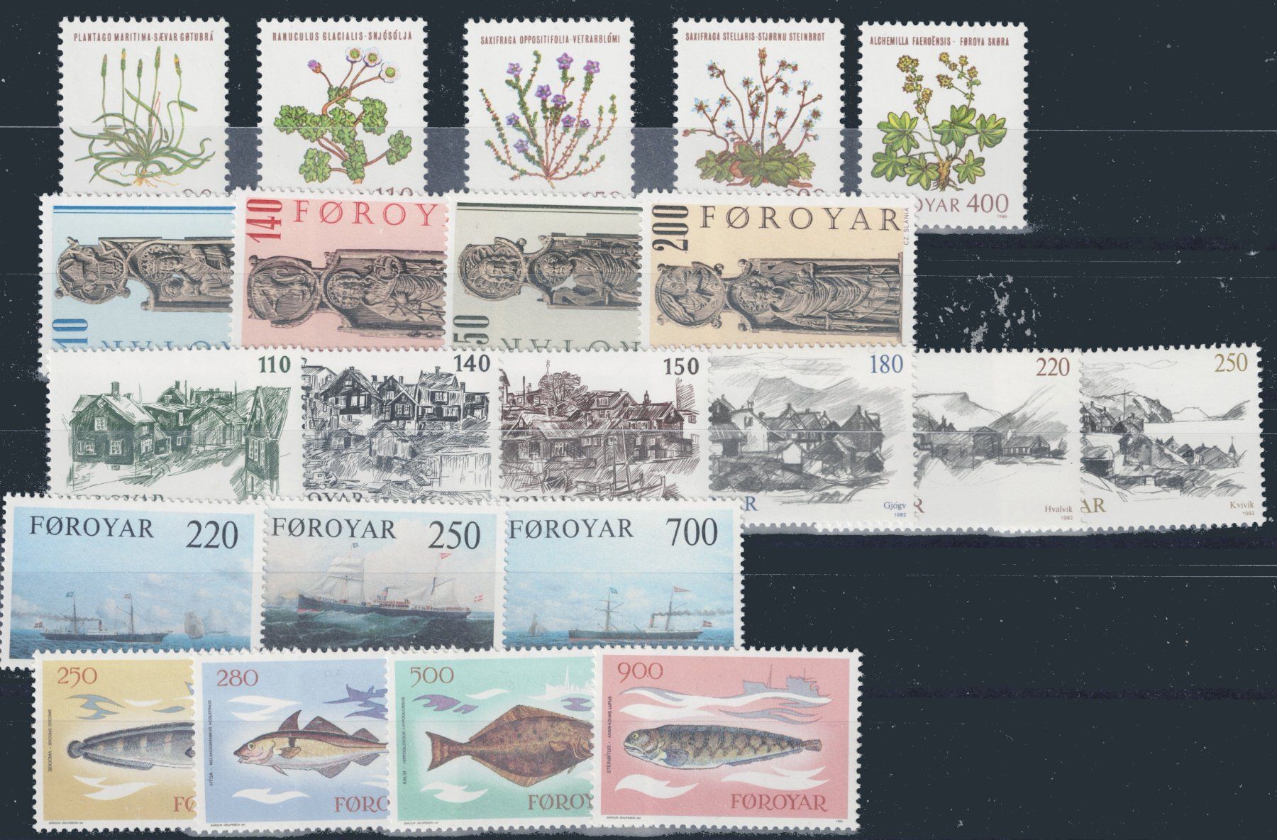 Tous les timbres: Faroer Lot postfrisch ca. 1975-1985 – Neuf (Voir description) à Kriens par goofy46 1