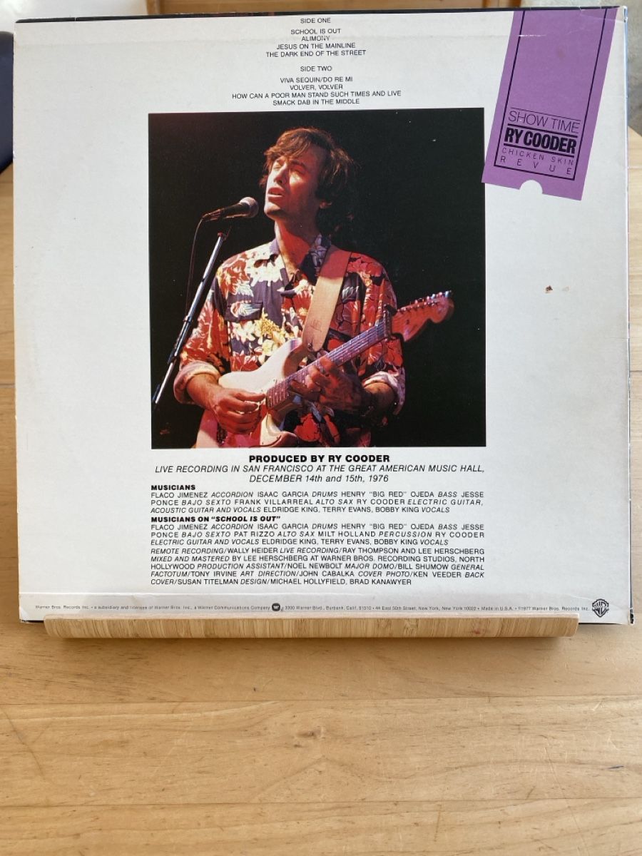 Dischi in vinile: Ry Cooder Show Time ! – Usato da Zürich venduto da markus234