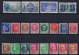 Französische Briefmarken, gute und saubere Werte gest.