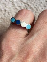 Swatch Ring - blaue Kreise (Grösse 50)