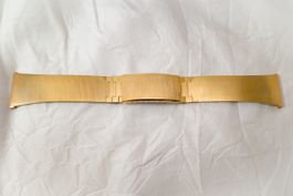 NOS 22mm Stahl Uhrband vergoldet Uhr 70er Jahre Armbanduhr