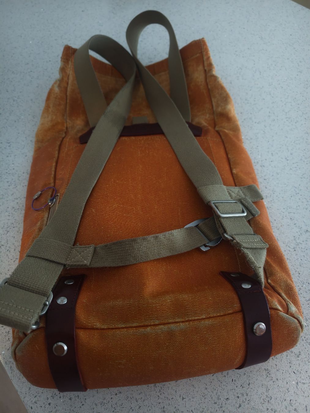Brooks Rucksäcke: Brooks Cycle Bags Rucksack orange Leder Canvas – Gebraucht aus Frick von Izaeri 2