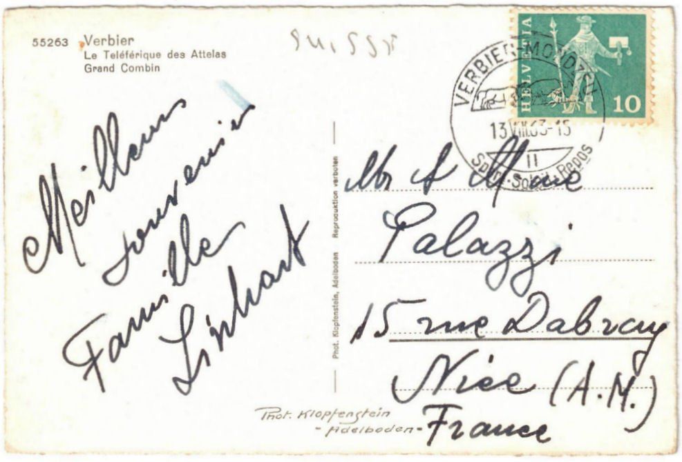 Cartoline postali: Verbier - Luftseilbahn Attelas – Usato da Binningen venduto da Mountainrider 1