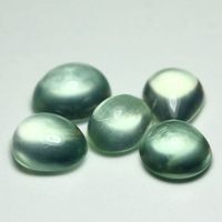 Prehnite Oval Grün 5stk Lot